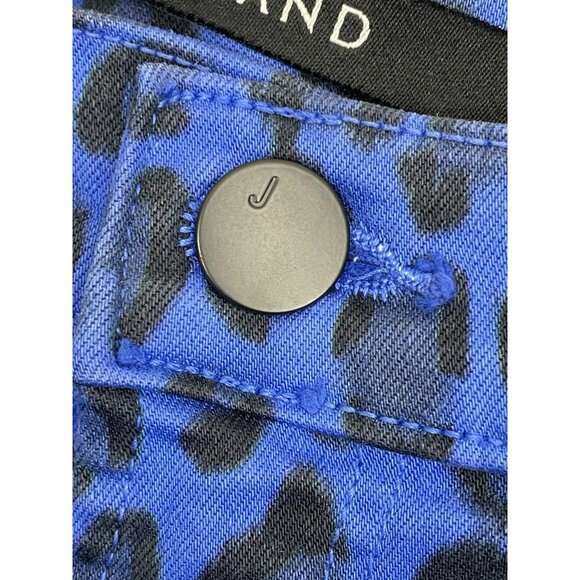 J BRAND  Blue Royal Jaguar Print Mid Rise Crop Ankle Skinny Jeans Size 28" - Picture 3 of 16